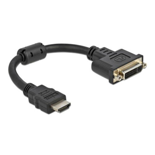 DELOCK DELOCK αντάπτορας HDMI σε DVI 65206, 4K/30Hz, 20cm, μαύρος