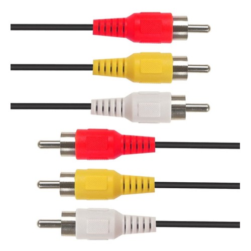 CABLETIME CABLETIME καλώδιο ήχου 3x RCA σε 3x RCA AV240-33N, 1.5m, μαύρο