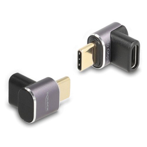 DELOCK DELOCK αντάπτορας USB-C 60059, αρσενικό σε θηλυκό, 100W, 40Gbps, γκρι