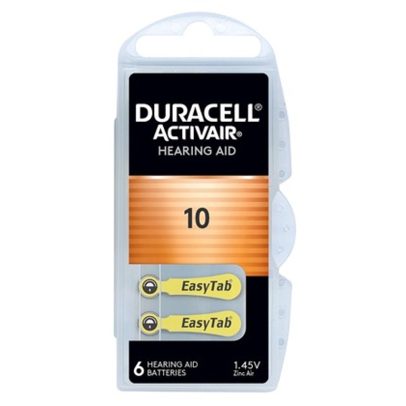 Duracell DURACELL μπαταρίες ακουστικών βαρηκοΐας Activair 10, 1.45V, 6τμχ
