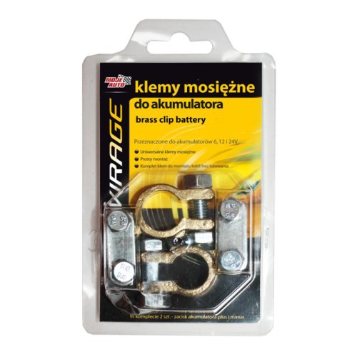 MOJE AUTO MOJE AUTO πόλοι μπαταρίας αυτοκινήτου 93-003, brass, 2τμχ