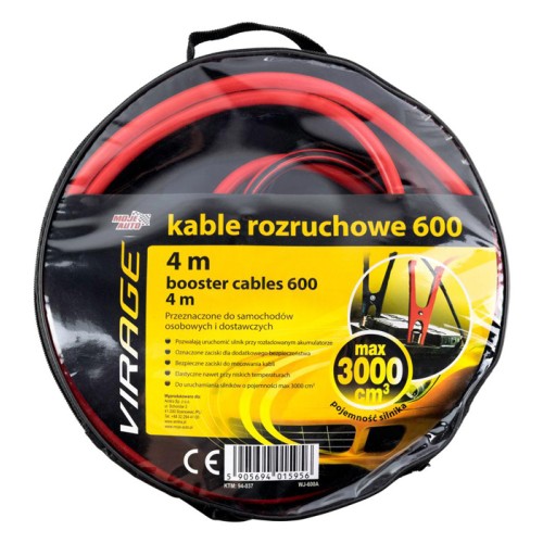 MOJE AUTO MOJE AUTO ζεύγος καλωδίων φόρτισης μπαταρίας 94-037, 600A, 4m