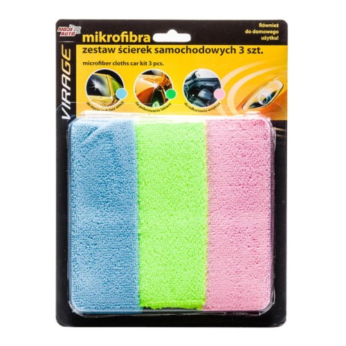 MOJE AUTO MOJE AUTO σετ πανάκια μικροϊνών 97-008, διάφορα χρώματα, 3τμχ