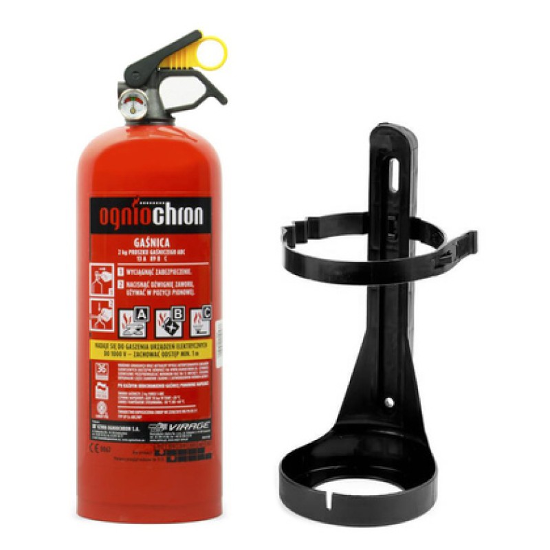 MOJE AUTO MOJE AUTO πυροσβεστήρας αυτοκινήτου 98-012 με μανόμετρο, 2kg σκόνης ABC