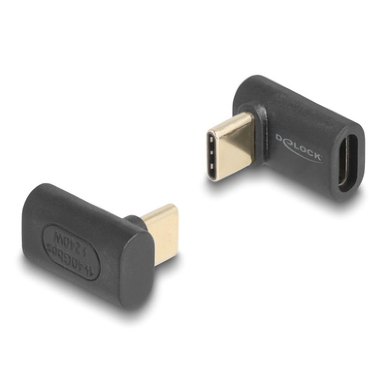 DELOCK DELOCK αντάπτορας USB-C 60246, αρσενικό σε θηλυκό, 240W, 40Gbps, μαύρος