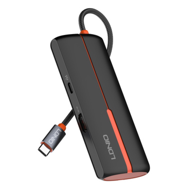 LDNIO LDNIO docking station DS-25H, 5 θυρών, USB-C σύνδεση, 4K, 100W PD, μαύρο