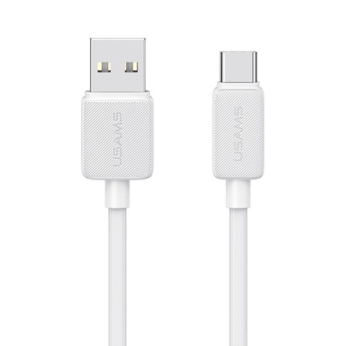 USAMS USAMS καλώδιο USB-C σε USB US-SJ688, 3A, 480Mbps, 1m, λευκό