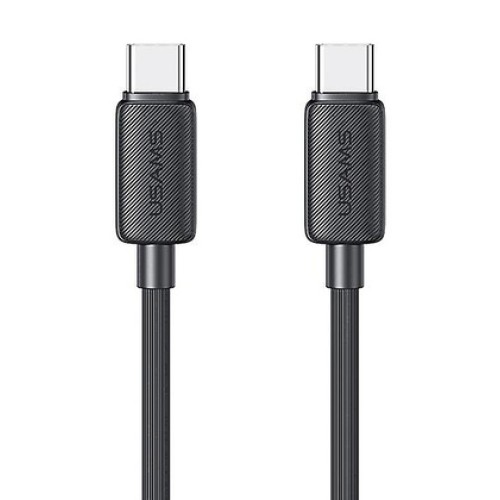 USAMS USAMS καλώδιο USB-C σε USB-C US-SJ691, 60W, 480Mbps, 1m, μαύρο