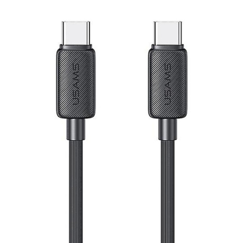 USAMS USAMS καλώδιο USB-C σε USB-C US-SJ691, 60W, 480Mbps, 1m, μαύρο