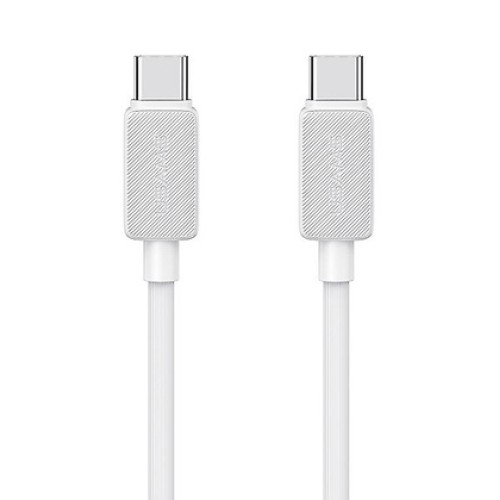 USAMS USAMS καλώδιο USB-C σε USB-C US-SJ691, 60W, 480Mbps, 1m, λευκό