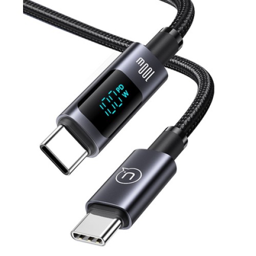 USAMS USAMS καλώδιο USB-C σε USB-C US-SJ671, 100W, 480Mbps, 1.2m, μαύρο