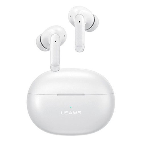 USAMS USAMS earphones με θήκη φόρτισης US-XD19, TWS, ENC, Φ13mm, λευκά