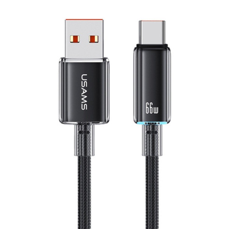USAMS USAMS καλώδιο USB-C σε USB US-SJ658, 66W, 480Mbps, 1.2m, μαύρο