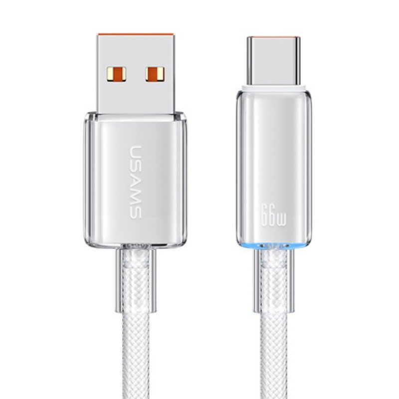 USAMS USAMS καλώδιο USB-C σε USB US-SJ658, 66W, 480Mbps, 1.2m, λευκό
