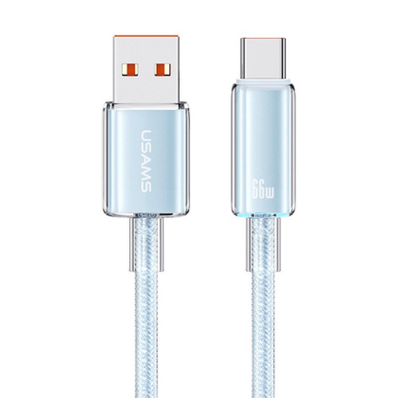 USAMS USAMS καλώδιο USB-C σε USB US-SJ658, 66W, 480Mbps, 1.2m, μπλε