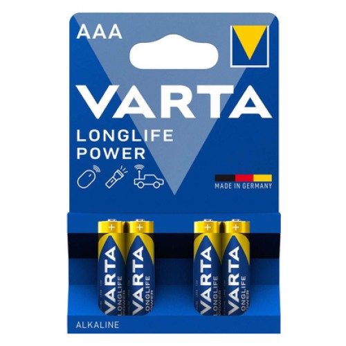 Varta VARTA αλκαλικές μπαταρίες Longlife Power, AAA/LR03, 1.5V, 4τμχ