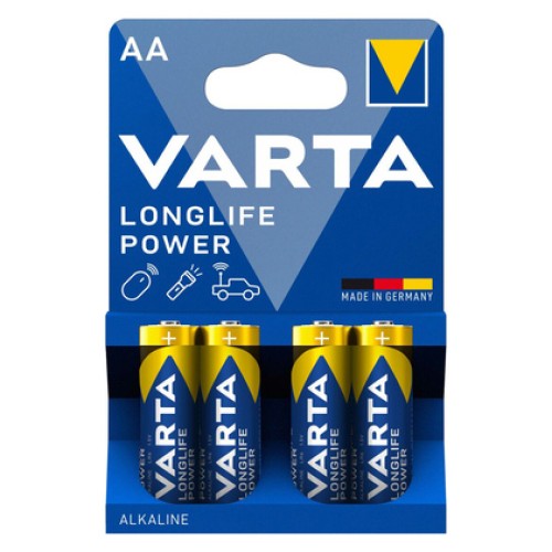 Varta VARTA αλκαλικές μπαταρίες Longlife Power, AA/LR6, 1.5V, 4τμχ