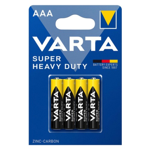 Varta VARTA μπαταρίες Zinc Carbon Super Heavy Duty, AAA/R03, 1.5V, 4τμχ