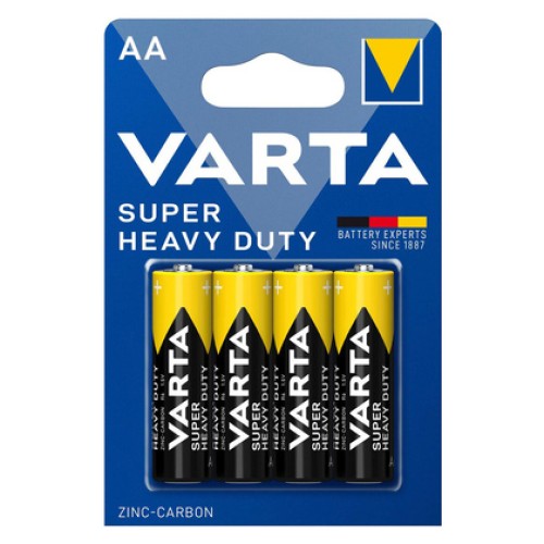 Varta VARTA μπαταρίες Zinc Carbon Super Heavy Duty, AA/R6P, 1.5V, 4τμχ