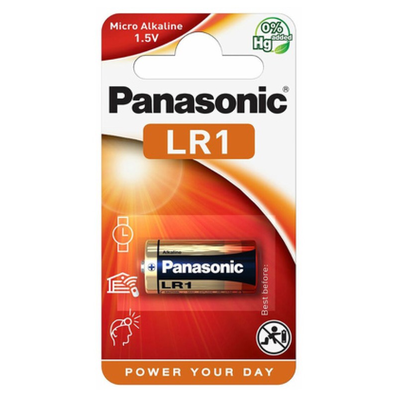 Panasonic PANASONIC αλκαλική μπαταρία, Lady/LR1, 1.5V, 1τμχ