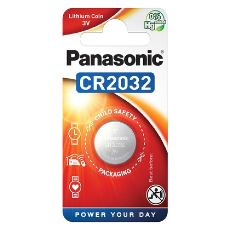 Panasonic PANASONIC μπαταρία λιθίου, CR2032, 3V, 1τμχ