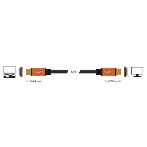 DELOCK DELOCK καλώδιο HDMI 85728, 8K/60Hz, 48 Gbps, eARC, HDR, 1.5m, μαύρο