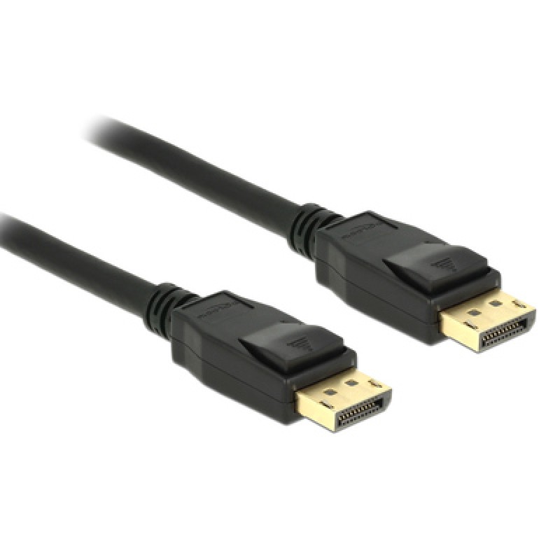 DELOCK DELOCK καλώδιο DisplayPort 1.2 83807, 4K/60Hz, 21.6 Gbps, 3m, μαύρο