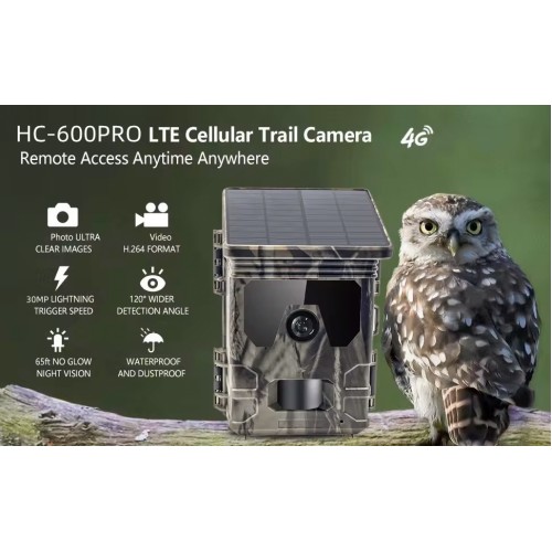 SUNTEK SUNTEK smart ηλιακή κάμερα κυνηγού HC-600PRO, PIR, 4G, 30MP/2K, SD, IP65