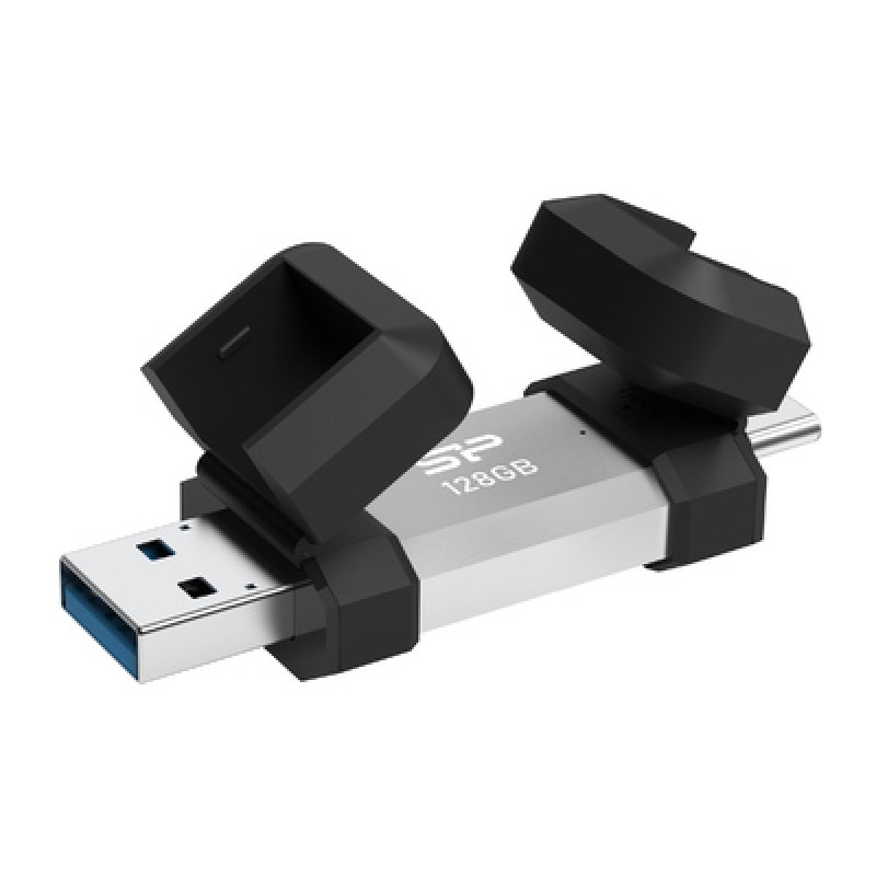 SILICON POWER SILICON POWER USB Flash Drive C51, USB/USB-C, 128GB, 120MBps, ασημί