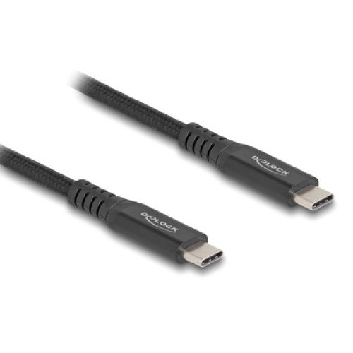 DELOCK DELOCK καλώδιο USB-C 80024, 100W, 20 Gbps, 1m, USB4, E-Marker, μαύρο