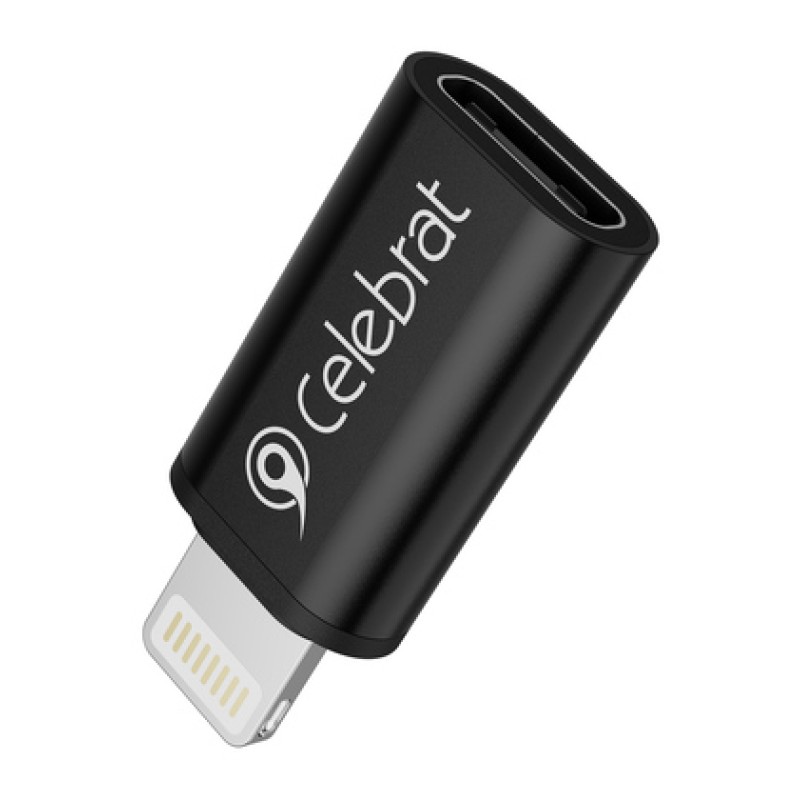 CELEBRAT CELEBRAT αντάπτορας Lightning σε USB-C CA-03, 2A, 480Mbps, μαύρος