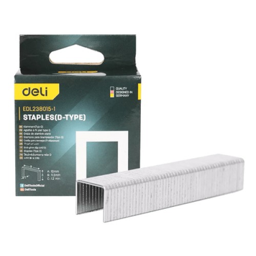 DELI DELI συνδετήρες σχήματος Π EDL238015-1 για καρφωτικό, 1.2x10x11.3mm, 1000τμχ