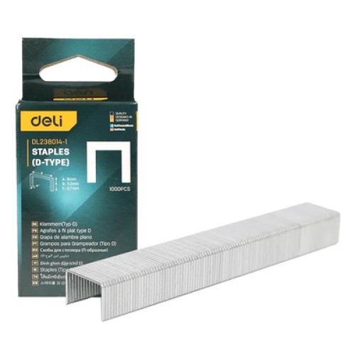 DELI DELI συνδετήρες σχήματος Π DL238014-1 για καρφωτικό, 0.7x8x11.3mm, 1000τμχ