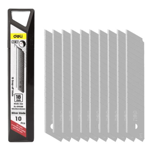 DELI DELI ανταλλακτικές λεπίδες DL-DPJ09B για κοπίδι, 18mm, 10τμχ