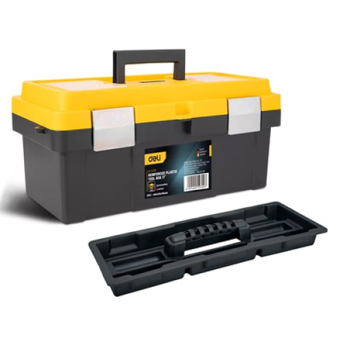 DELI DELI εργαλειοθήκη DL-TC270, πλαστική, 40x21x19cm, μαύρη