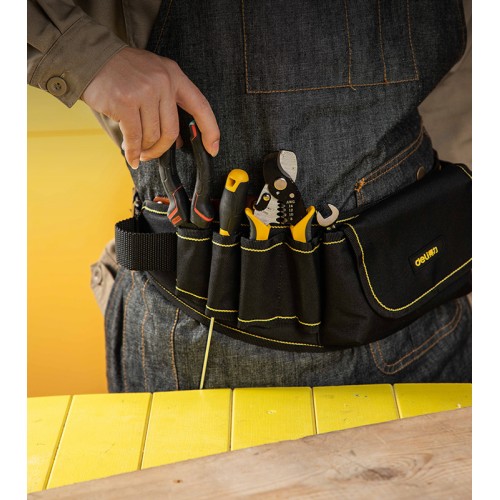 DELI DELI εργαλειοθήκη μέσης DL5864, υφασμάτινη, 60x14.5x5cm, μαύρη