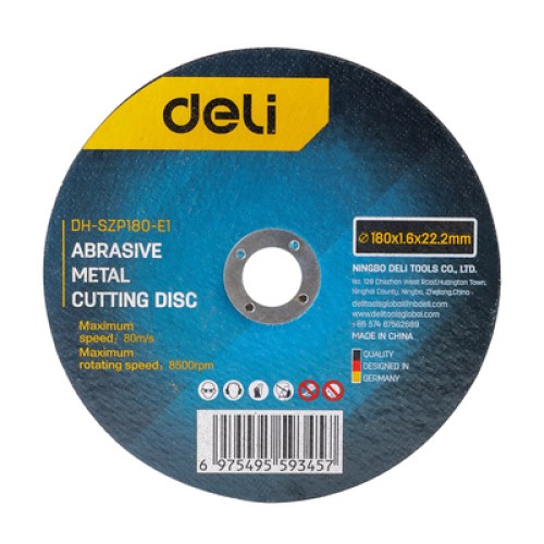 DELI DELI δίσκος κοπής μετάλλου DH-SZP180-E1, 180mm, 8500rpm