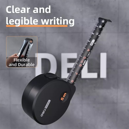 DELI DELI μέτρο HT8519 με αυτόματη επαναφορά & κλείδωμα, 19mm x 5m