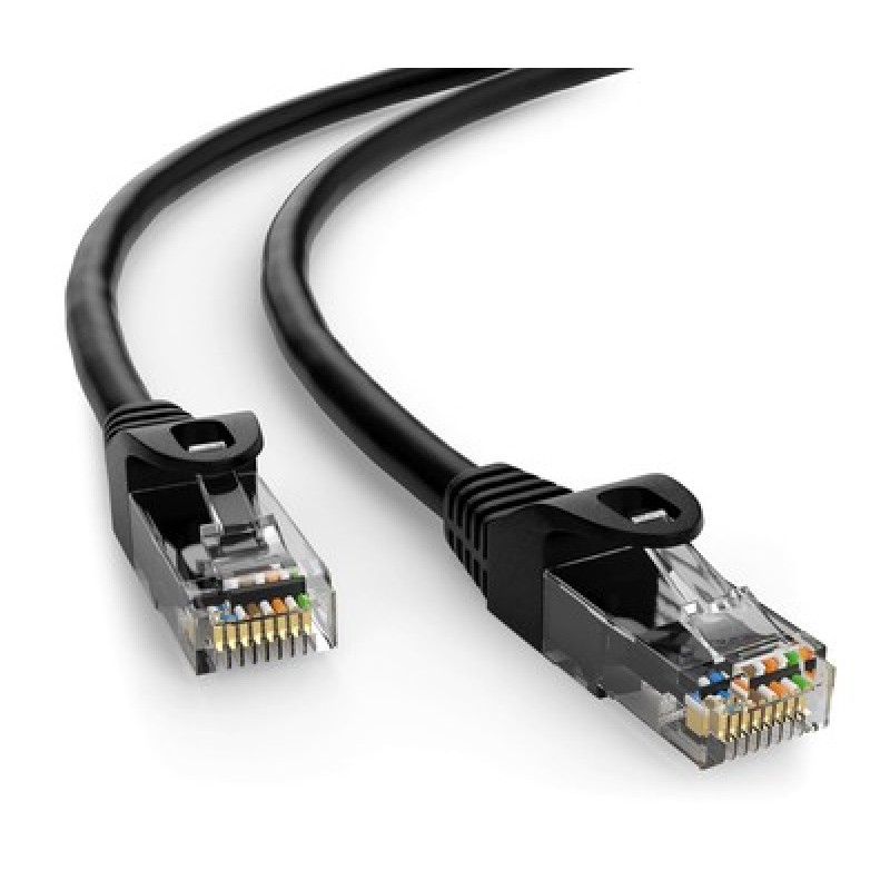 Powertech POWERTECH καλώδιο δικτύου CAB-N401, Cat 6 U/UTP, CCA, 250Hz, 0.25m, μαύρο