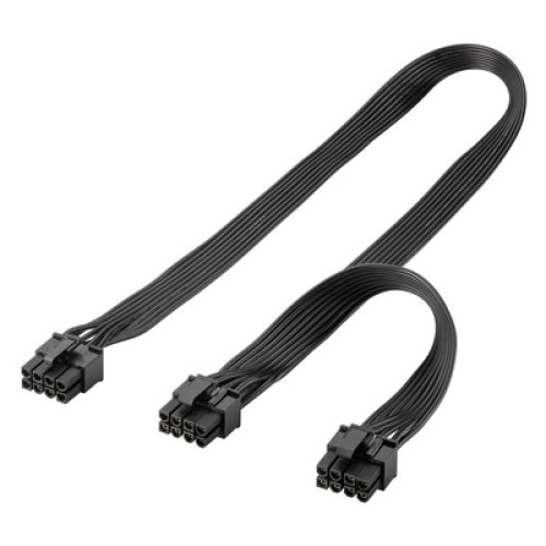 GOOBAY GOOBAY καλώδιο 8 pin σε 2x 6+2 pin PCIe 59714, 23cm, μαύρο