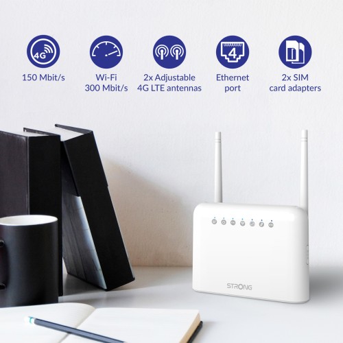 STRONG STRONG router 4GROUTER350, 4G LTE 150Mbps, WiFi 300Mbps, LAN 100Mbps
