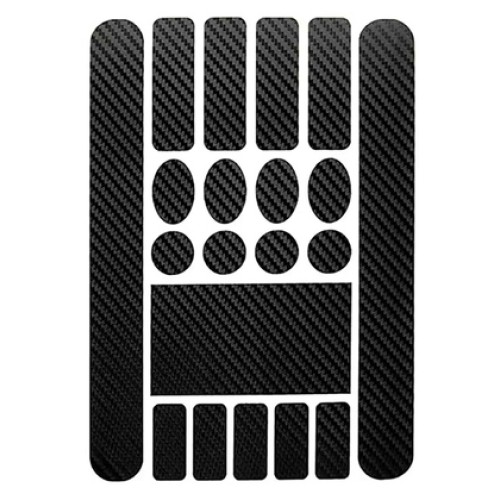 UNBRANDED Προστατευτικά αυτοκόλλητα σκελετού ποδηλάτου RW39, μαύρα, 20τμχ