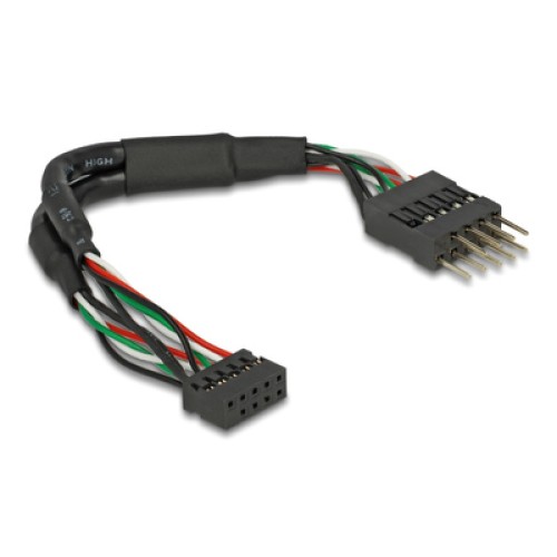 DELOCK DELOCK καλώδιο USB 2.0 10-pin 2mm σε 2.54mm 41977, 480 Mbps, 12cm