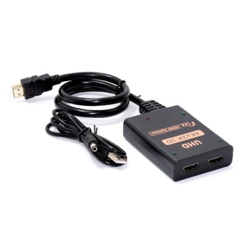 Powertech POWERTECH HDMI splitter CAB-H173, 1-in σε 2-out, 4K/30Hz, HDR/HDCP, μαύρο