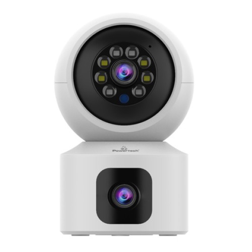 Powertech POWERTECH smart κάμερα PT-1338, 2MP, dual lens, WiFi, PTZ, SD