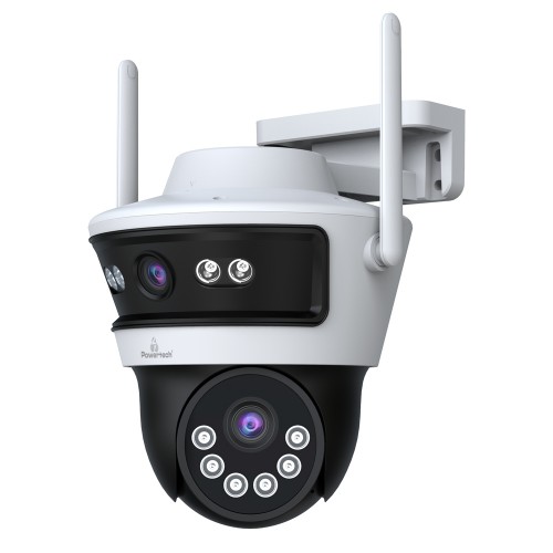 Powertech POWERTECH smart κάμερα PT-1340, 3MP, dual lens, WiFi, PTZ, SD, IP65