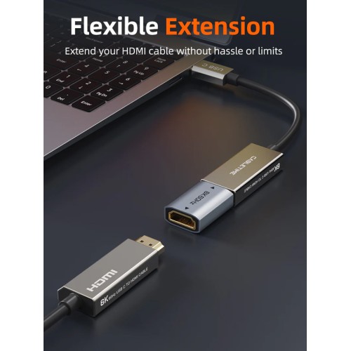CABLETIME CABLETIME αντάπτορας HDMI CT-HEF8K-AG, 8K/60Hz, 4K/120Hz, 48 Gbps, γκρι