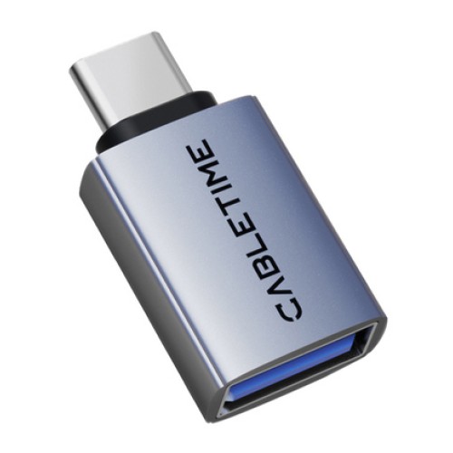 CABLETIME CABLETIME αντάπτορας USB-C σε USB CT-CMAF10-AG, 10Gbps, γκρι