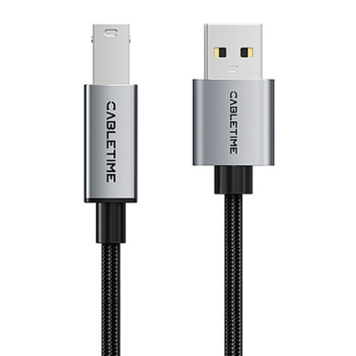 CABLETIME CABLETIME καλώδιο USB σε USB Type B CT-AMBM1, 480Mbps, 3m, μαύρο