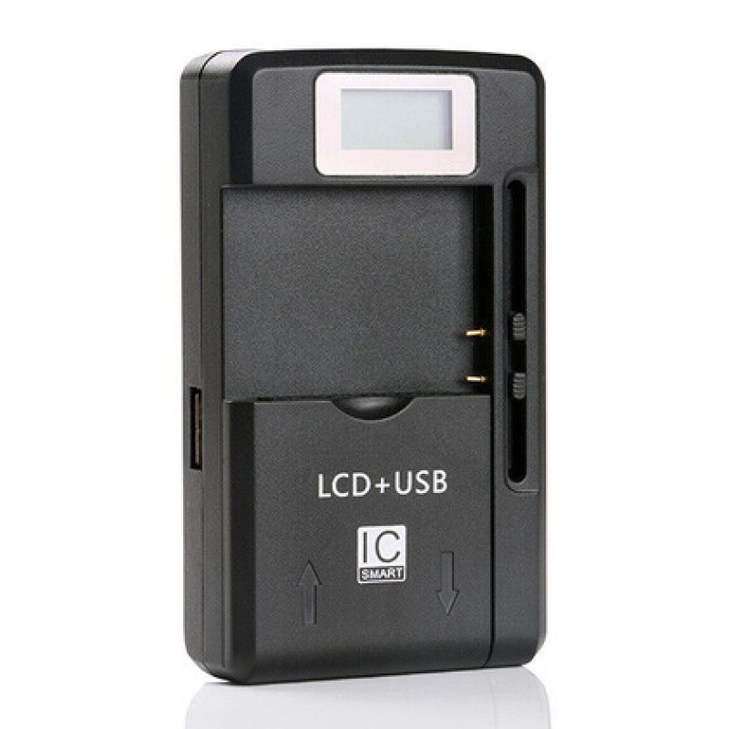 Powertech POWERTECH φορτιστής μπαταρίας κινητών QC64 με οθόνη, USB, μαύρος